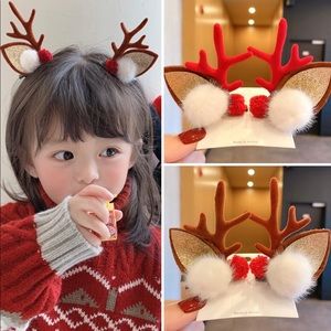 Christmas Antler Elk Plush Hair Pins